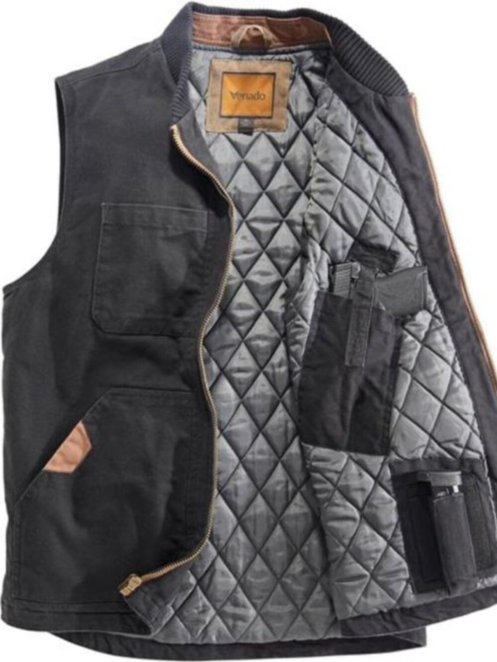 Concealed Carry Canvas Vest - Black | XL